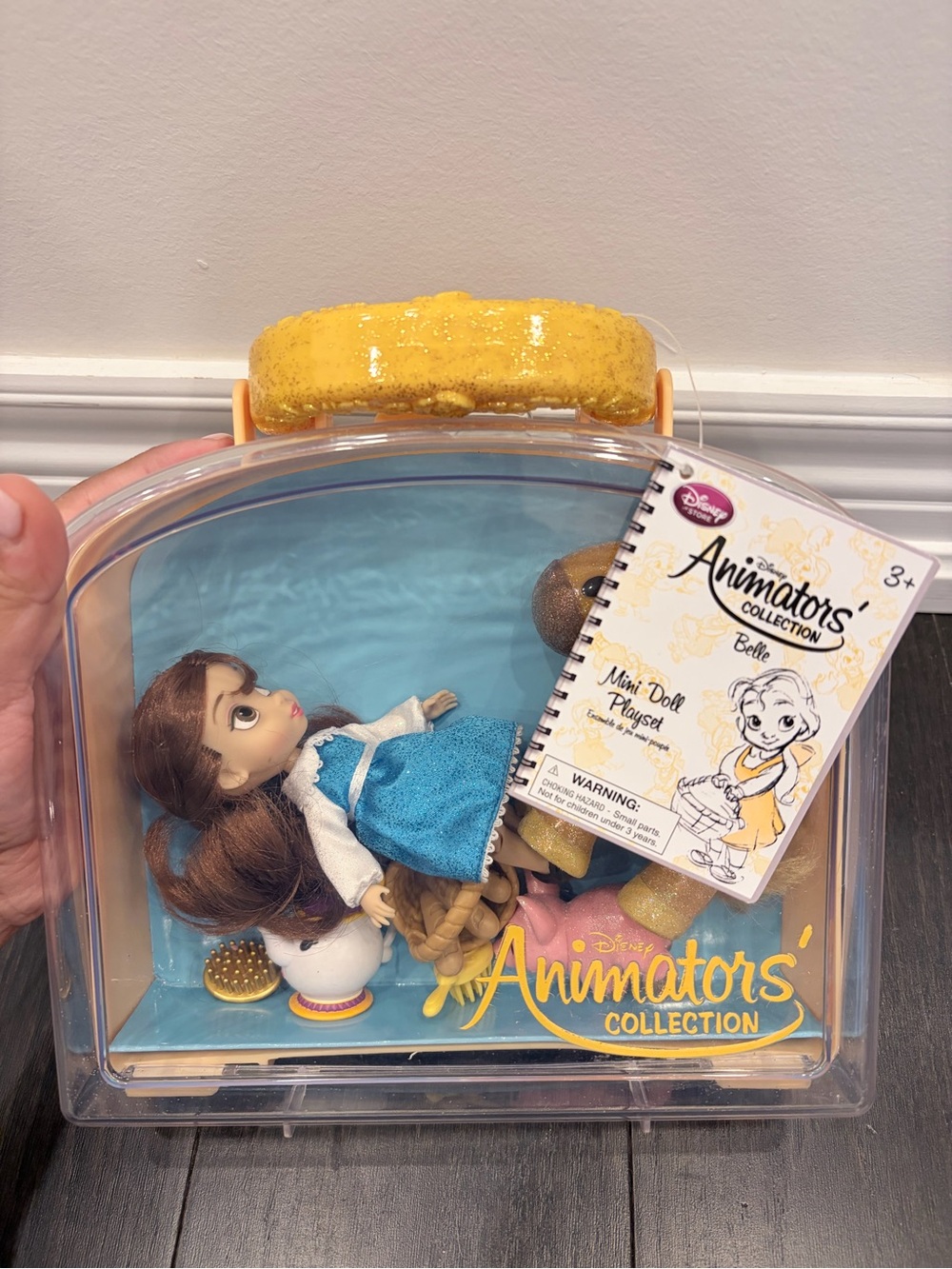 Disney Animators' Collection Belle Mini Doll Playset - Blue, Yellow, Gold